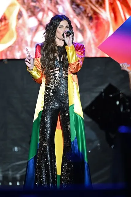 American actress and singer Idina Menzel performs during Outloud at WeHo Pride 2023 at West Hollywood Park on June 02, 2023 in West Hollywood, California. (Photo by Sarah Morris/WireImage)