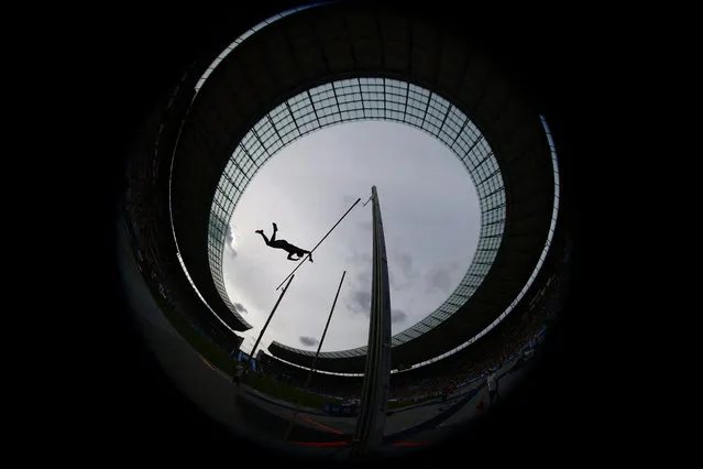 Kc Lightfoot of the United States compete in the men's pole vault during the Golden League athletics at Olympic Stadium in Berlin, Germany on September 3, 2023. (Photo by Fabrizio Bensch/Reuters)