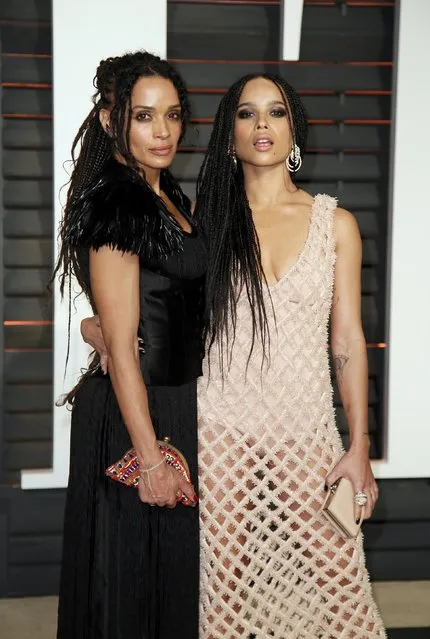 Actress Lisa Bonet (L) and her daughter, actress Zoe Kravitz, arrive at the 2015 Vanity Fair Oscar Party in Beverly Hills, California February 22, 2015. (Photo by Danny Moloshok/Reuters)