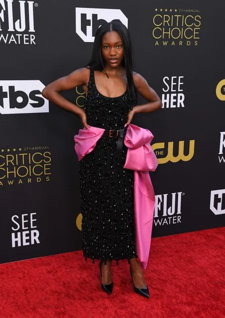 US actress Demi Singleton arrives for the 27th Annual Critics Choice Awards at the Fairmont Century Plaza hotel in Los Angeles, March 13, 2022. (Photo by Valerie Macon/AFP Photo)