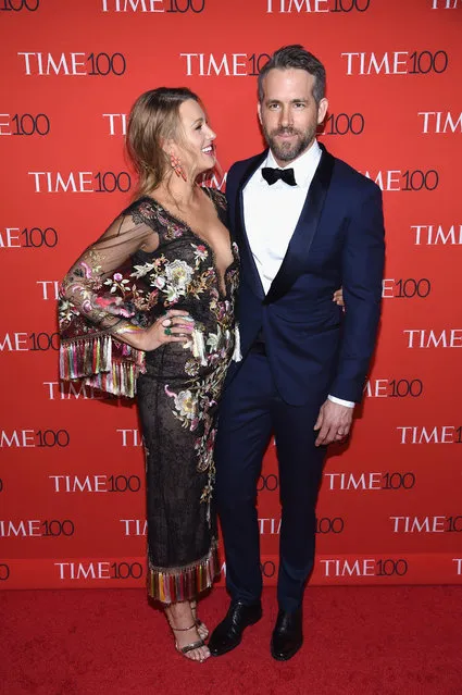 Actors Blake Lively (L) and Ryan Reynolds attend the 2017 Time 100 Gala at Jazz at Lincoln Center on April 25, 2017 in New York City. (Photo by Dimitrios Kambouris/Getty Images for TIME)