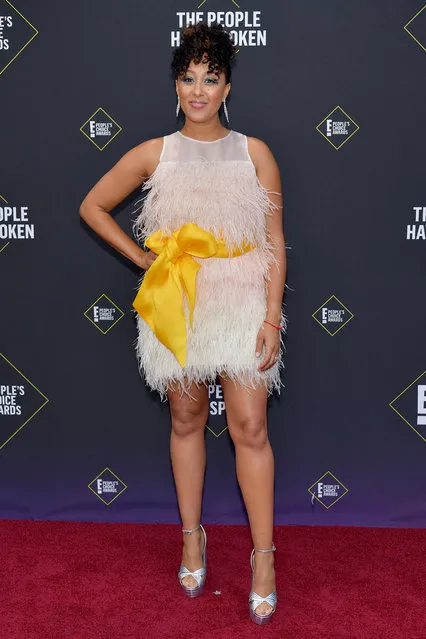 Tamera Mowry-Housley attends the 2019 E! People's Choice Awards at Barker Hangar on November 10, 2019 in Santa Monica, California. (Photo by Rodin Eckenroth/WireImage)
