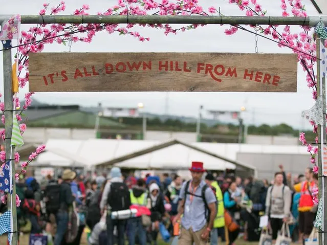 Gates opened at the Somerset dairy farm that plays host to one of the largest music festivals in the world. (Photo by Ian Gavan/Getty Images)