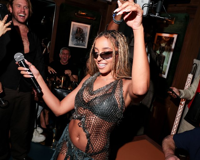 Flaunt and David Rabin celebrate the Close Encounters Issue with a performance by American singer-songwriter and dancer Tinashe during NYFW at The Bronze Owl in Manhattan, New York on September 8, 2024. (Photo by Kyle Goldberg/BFA.com/Rex Features/Shutterstock)