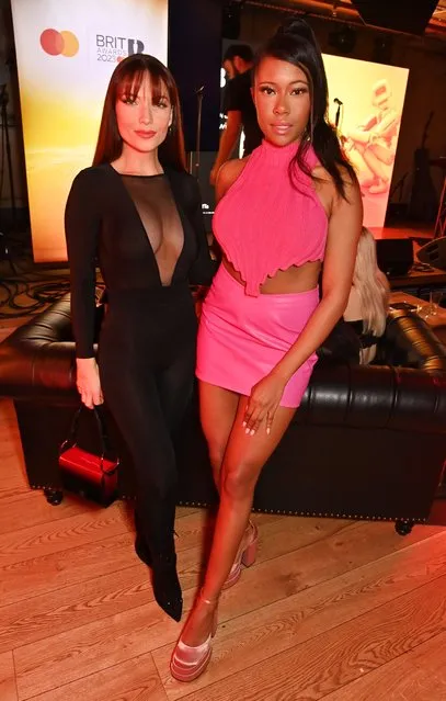 UK reality stars April Banbury (L) and Whitney Hughes attend The Digital Junction by Mastercard, headline sponsor of The BRIT Awards, at The Lower Third, Outernet on February 6, 2023 in London, England. (Photo by David M. Benett/Dave Benett/Getty Images for Talker Tailor Trouble Maker)