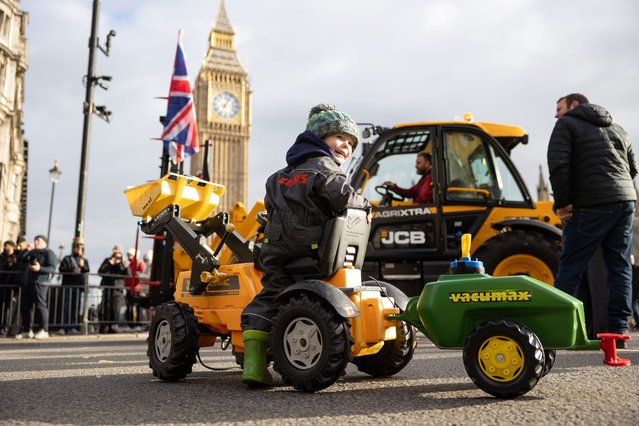 James Harrison attends a demonstration on inheritance taxes outside the House of Parliament in Westminster, London on November 18, 2025. (Phoot by Joshua Bratt for the Times)