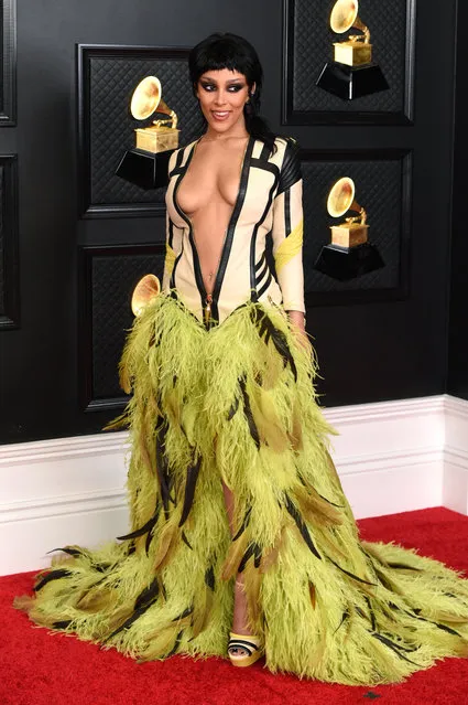 Doja Cat attends the 63rd Annual GRAMMY Awards at Los Angeles Convention Center on March 14, 2021 in Los Angeles, California. (Photo by Kevin Mazur/Getty Images for The Recording Academy)