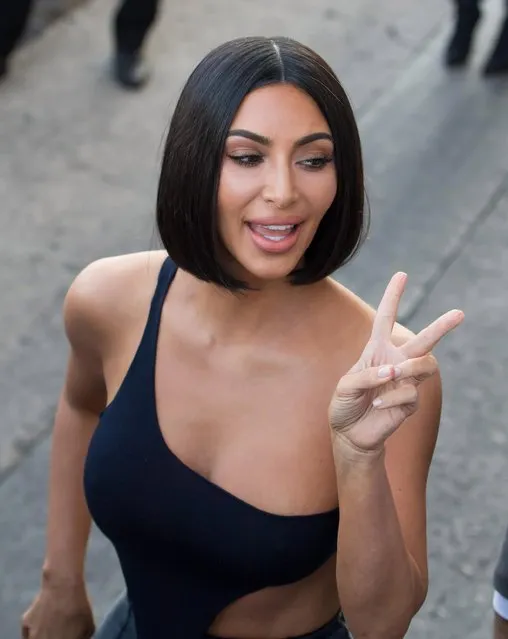 Kim Kardashian is seen at “Jimmy Kimmel Live” on July 30, 2018 in Los Angeles, California. (Photo by The Mega Agency)