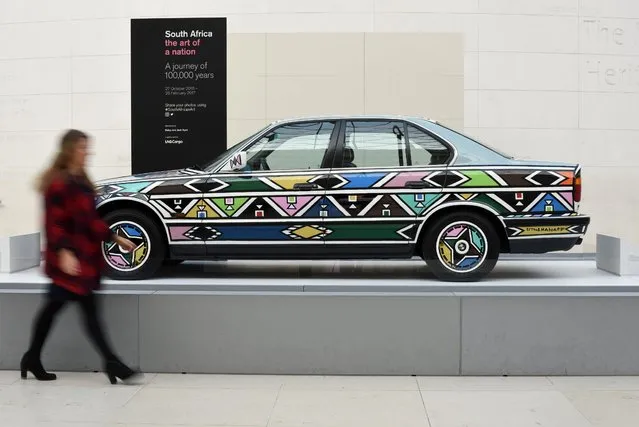 A BMW Art Car by Esther Mahlangu is seen on display as part of the exhibition “South Africa: the Art of a Nation”, at the British Museum in London, Britain November 25, 2016. (Photo by Andrew Heavens/Reuters)