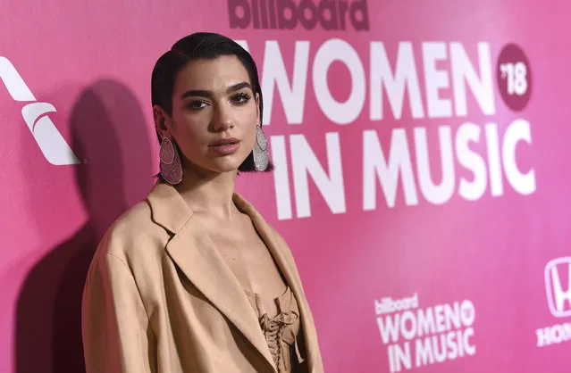 Dua Lipa attends the 13th annual Billboard Women in Music event at Pier 36 on Thursday, December 6, 2018, in New York. (Photo by Evan Agostini/Invision/AP Photo)