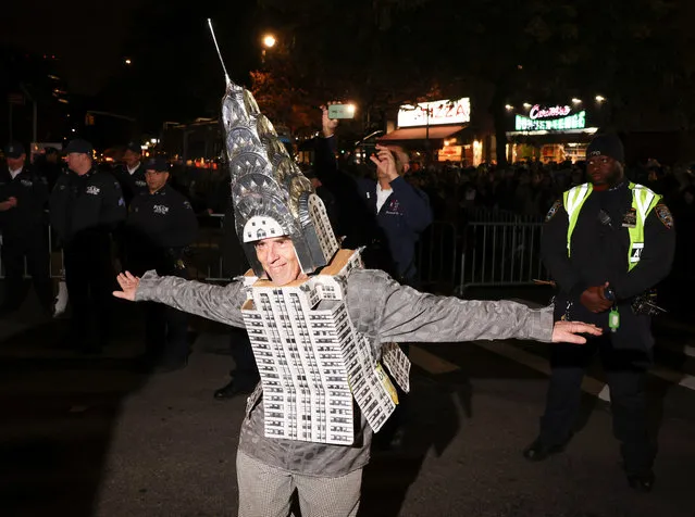 A person in costume attends the 50th annual NYC Halloween Parade in New York City, New York, U.S., October 31, 2023. (Photo by Caitlin Ochs/Reuters)