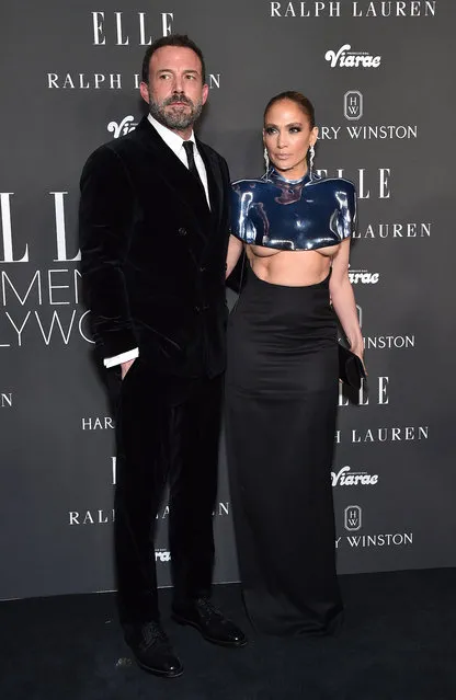US singer and actress Jennifer Lopez and husband US actor Ben Affleck arrive for Elle's 2023 Women in Hollywood celebration, at Nya Studios in Los Angeles, California, on December 5, 2023. (Photo by Lisa OConnor/AFF-USA.com/Splash News and Pictures)
