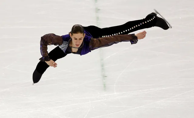 Jason Brown of the U.S. competes during the Figure Skating Men's Short Program at the Sochi 2014 Winter Olympics, February 13, 2014. (Photo by Issei Kato/Reuters)