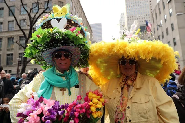 People in costume attend the 2016 New York City Easter Parade on March 27, 2016 in New York City. (Photo by Neilson Barnard/Getty Images)