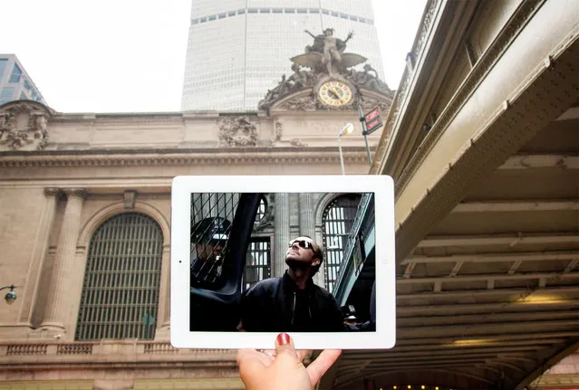 A scene from the film K-pax, and its location in real life Grand Central Terminal, New York. (Photo by Tiia Öhman/Caters News)
