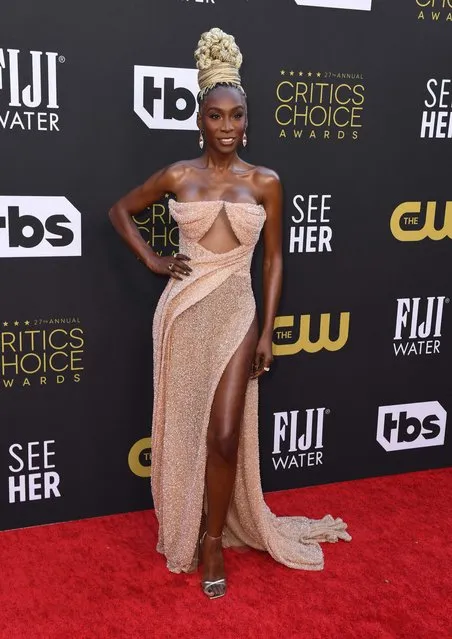 US actress Angelica Ross arrives for the 27th Annual Critics Choice Awards at the Fairmont Century Plaza hotel in Los Angeles, March 13, 2022. (Photo by Valerie Macon/AFP Photo)