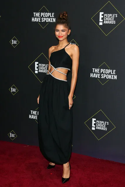 US actress Zendaya arrives for the 45th annual E! People's Choice Awards at Barker Hangar in Santa Monica, California, on November 10, 2019. (Photo by Jean-Baptiste Lacroix/AFP Photo)