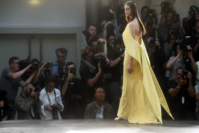 A model presents a creation by French designer Alexis Mabille as part of his Haute Couture Fall/Winter 2016/2017 collection in Paris, France, July 5, 2016. (Photo by Gonzalo Fuentes/Reuters)