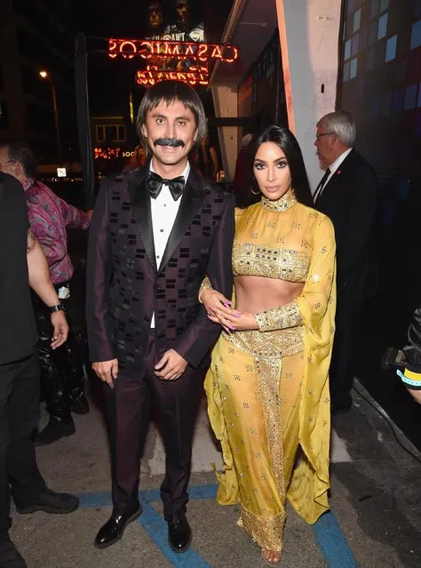 Jonathan Cheban (L) and Kim Kardashian attend Casamigos Halloween Party on October 27, 2017 in Los Angeles, California. (Photo by Michael Kovac/Getty Images for Casamigos Tequila)