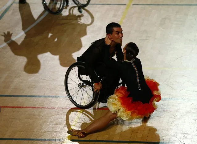 Steven Fenech and Roxanne Buttigieg of Malta dance as they compete during IPC Wheelchair Dance Sport European Championships in Lomianki near Warsaw, November 9, 2014. (Photo by Kacper Pempel/Reuters)