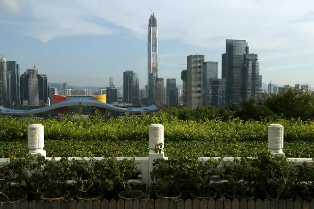 4: The Ping An International Finance Centre in Shenzhen, China is fourth. Height: 1,965 ft. (Photo by Bobby Yip/Reuters)