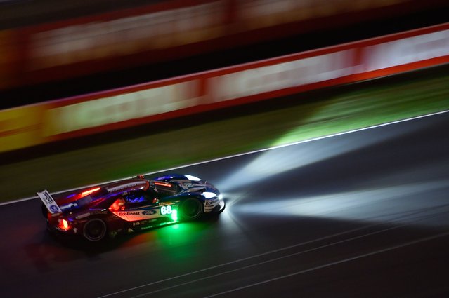 Ford GT French driver Sebastien Bourdais competes during the 86th Le Mans 24-hours endurance race, at the Circuit de la Sarthe at night on June 17, 2018 in Le Mans, western France. (Photo by Loic Venance/AFP Photo)
