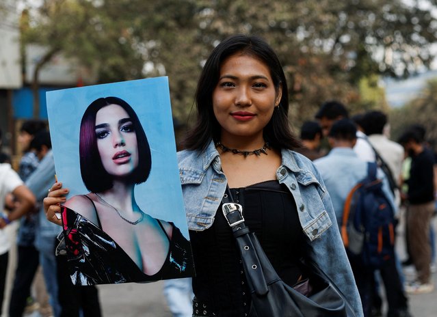 Barsika, a fan who travelled from North East India to attend the Dua Lipa concert, poses for a picture in Mumbai, India on November 30, 2024. (Photo by Francis Mascarenhas/Reuters)