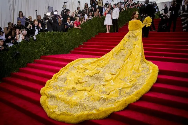 Singer Rihanna arrives at the Metropolitan Museum of Art Costume Institute Gala 2015 celebrating the opening of “China: Through the Looking Glass” in Manhattan, New York, United States May 4, 2015. (Photo by Lucas Jackson/Reuters)