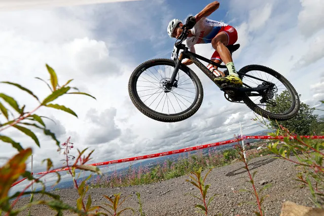 Anton Sintsov of Russia rides during the Men's Mountain Bike Cross-Country on Day Six of the European Championships Glasgow 2018 at Cathkin Braes Mountain Bike Trails on August 7, 2018 in Glasgow, Scotland. (Photo by Russell Cheyne/Reuters)