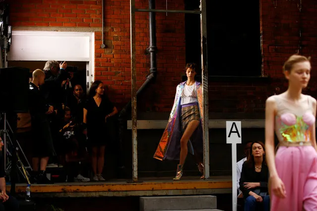 A model presents a creation during the Natasha Zinko catwalk show during London Fashion Week in London, Britain September 18, 2018. (Photo by Henry Nicholls/Reuters)