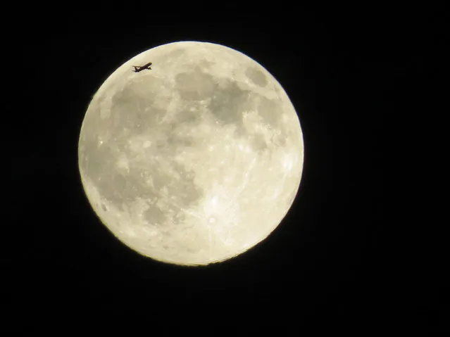 A plane on the face of the moon won second place in Weird But True in the US for 13-year-old Madison Bell of Michigan. (Photo by Madison Raymo/National Geographic)