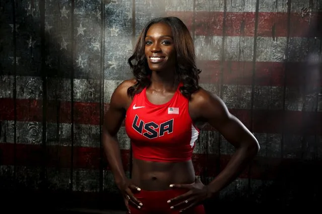 Hurdler Dawn Harper-Nelson poses for a portrait at the U.S. Olympic Committee Media Summit in Beverly Hills, Los Angeles, California March 7, 2016. Harper-Nelson said “God in Me” by Mary Mary is a song that plays constantly in her head. “I just tell myself: work the plan, work the plan until the bitter, bitter end”, said Harper-Nelson of how she gets through tough days of training. (Photo by Lucy Nicholson/Reuters)