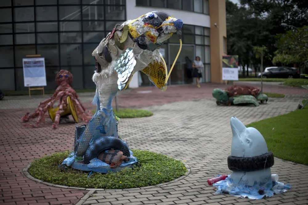 Art installation  “The Sea Isn't Made for Fish” in Rio de Janeiro