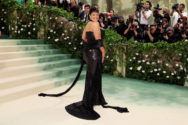 Model Ashley Graham poses at the Met Gala, an annual fundraising gala held for the benefit of the Metropolitan Museum of Art's Costume Institute with this year's theme “Sleeping Beauties: Reawakening Fashion” in New York City, New York, U.S., May 6, 2024. (Photo by Dia Dipasupil/Getty Images)