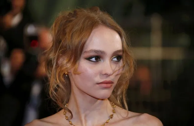 Cast member Lily-Rose Melody Depp poses on the red carpet as she arrives for the screening of the film “La danseuse” (The Dancer) in competition for the category “Un Certain Regard” at the 69th Cannes Film Festival in Cannes, France, May 13, 2016. (Photo by Jean-Paul Pelissier/Reuters)