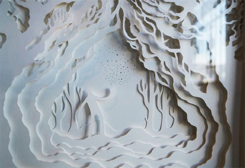 Illuminated Cut Paper Light Boxes by Hari and Deepti 