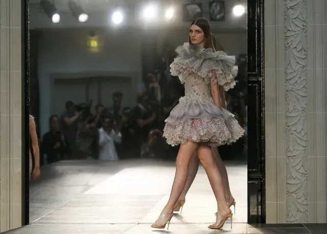 A model presents a creation by French designer Alexis Mabille as part of his Haute Couture Fall/Winter 2016/2017 collection in Paris, France, July 5, 2016. (Photo by Gonzalo Fuentes/Reuters)