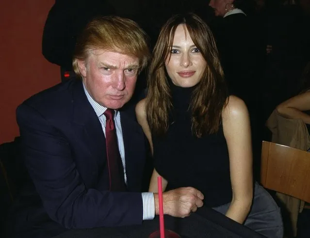 Donald Trump and girlfriend Melania Knauss share a table at the opening of the new Times Square Planet Hollywood at Broadway and 45th St., circa 2000. Launch was a benefit for the wildlife-care organization Stars in the Wild. (Photo by Richard Corkery/NY Daily News Archive via Getty Images)