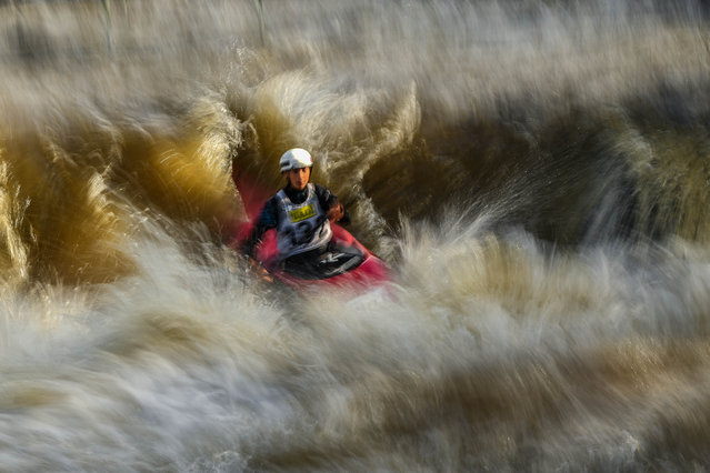 Nina Weratschnig of Austria competes during the first round of heats during the 2018 ICF Canoe Slalom World Cup Final on September 7, 2018 in La Seu d'Urgell, Spain. (Photo by David Ramos/Getty Images)