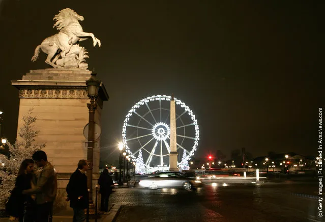 A general view of the Christmas illuminations 2011 on Champs-Elysees