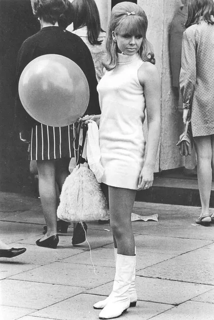 A young woman wearing a mini dress in “swinging” London, 60s. (Photo By Tim Graham/Getty Images)