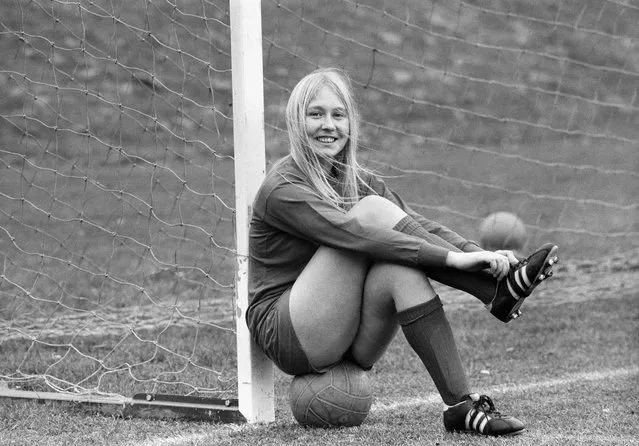 Women's International Football, England team train for England v France match. Picture shows young footballer Jeannie Allott. Jeannie Alott was England youngest ever female goal scorer. At the age of sixteen years, and one day, she scored in the first official England v Scotland match in Greenock, Scotland on the 18th November 1972. Scotland (2) – England (3) Picture taken 6th November 1974. (Photo by Monte Fresco/Mirrorpix)