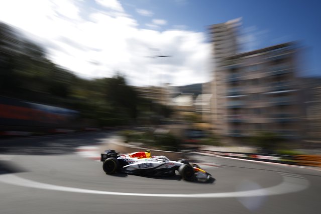Racing Bulls driver Isack Hadjar of France in action during the practice sessions for the Formula One Grand Prix of Monaco at the Circuit de Monaco in Monte Carlo, Monaco, 23 May 2025. (Photo by Yoan Valat/EPA/EFE)