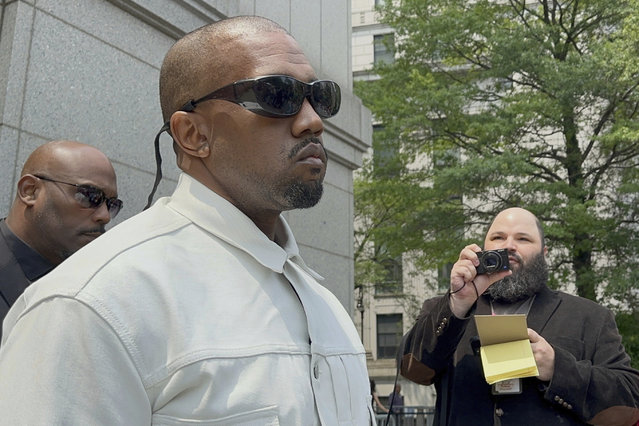 Ye, the rapper formerly known as Kanye West, leaves federal court during the trial of Sean “Diddy” Combs in New York, Friday, June 13, 2025. (Photo by Larry Neumeister/AP Photo)