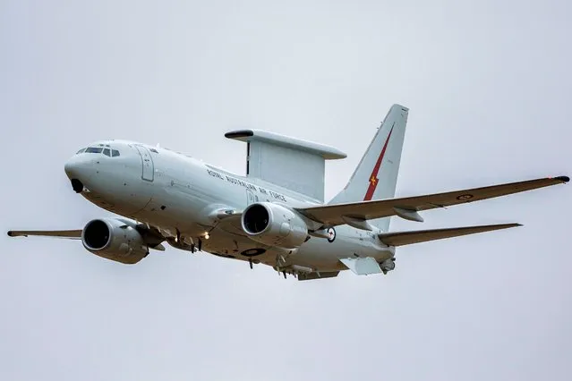 An RAAF E-7A Wedgetail flies on February 28, 2023 in Avalon, Australia. (Photo by Asanka Ratnayake/Getty Images)