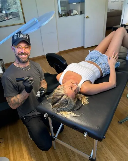 American television personality Kristin Cavallari gets three new tattoos from artist Winter Stone early June 2023. (Photo by kristincavallari/Instagram)