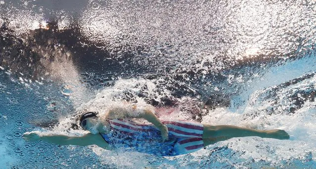 Kathleen Ledecky of United States in action during the Women's 400m Freestyle on day three of the Tokyo 2020 Olympic Games at Tokyo Aquatics Centre on July 26, 2021 in Tokyo, Japan. (Photo by Antonio Bronic/Reuters)