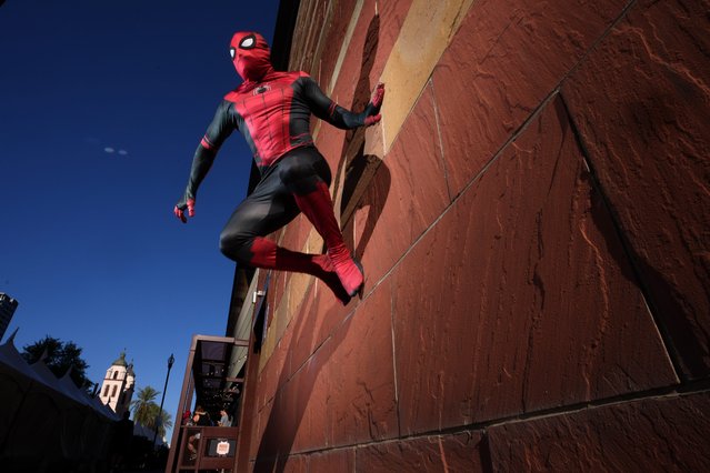 Allan Tapia poses for a photo as Spiderman during Fan Fusion at the convention center in downtown Phoenix on May 25, 2024. (Photo by Joe Rondone/The Republic via USA TODAY Network)