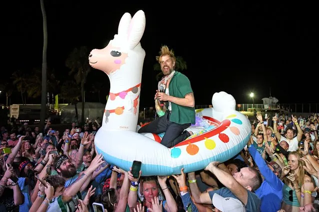 American singer-songwriter Andrew McMahon in the Wilderness performs on stage during Audacy Beach Festival at Fort Lauderdale Beach on December 04, 2022 in Fort Lauderdale, Florida. (Photo by Jason Koerner/Getty Images for Audacy)