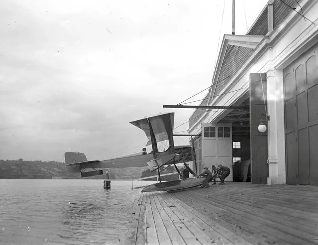 A B&W Model 1 aircraft, produced by Pacific Aero Product Company, which was later changed to the Boeing Airplane Company, is shown at Lake Union in Seattle, Washington in this publicity photo from the Boeing Company. (Photo by Reuters/Boeing)